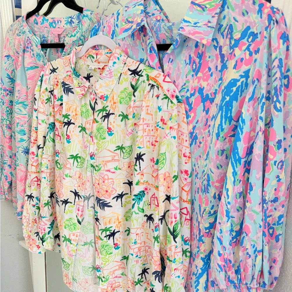 Lilly Pulitzer Elsa Top + Lilly Inspired Blouses BUNDLE - Picture 3 of 16